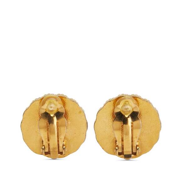 CHANEL Authentic Vintage Green Logo Earrings